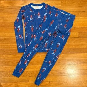 Hanna Andersson 140cm/10 Blue Spider-Man long pjs